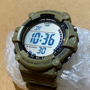 CASIO ILLUMINATOR AE-1500WH Digital Watch Alarm Water Resistant Stop Watch Timer